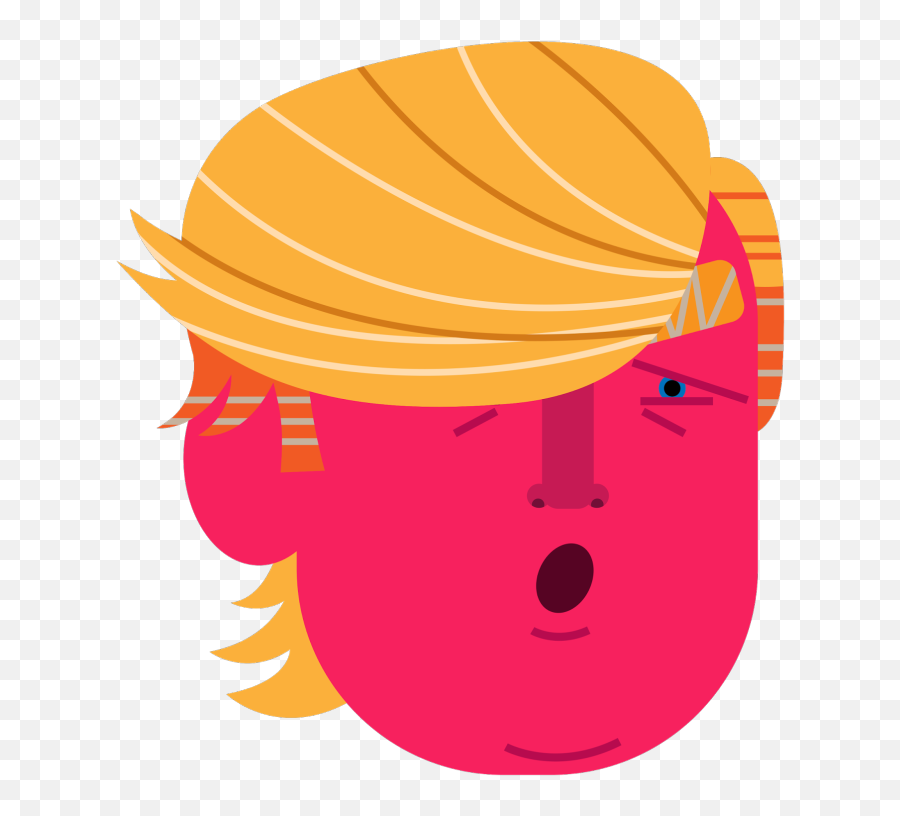 Pin - Flat Icon Donald Trump Emoji,Trump Emoticon