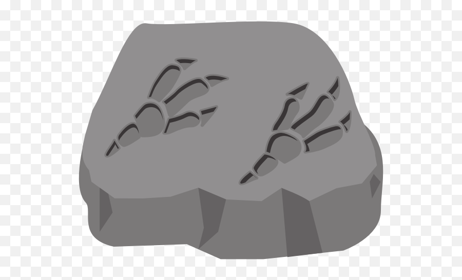 Fossil Dinosaur Footprint - Dinosaur Fossil Footprint Clipart Emoji,Emoji Google Chrome