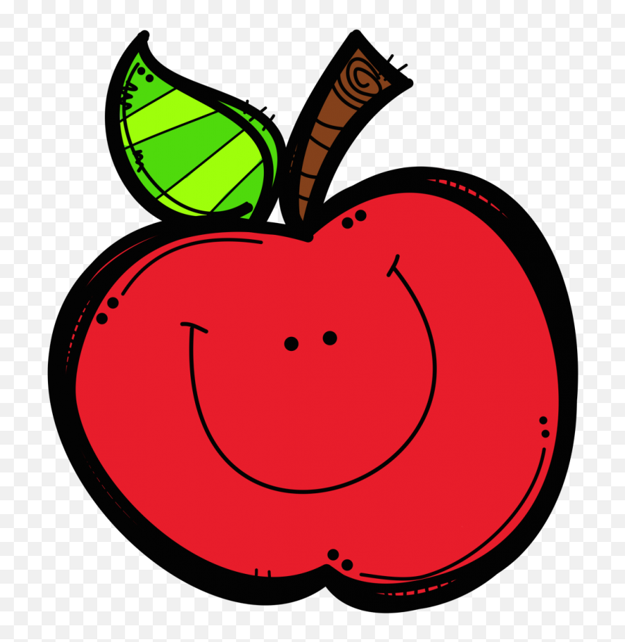 Smiley Apple Png Free Png Files - Cute Teaching Clip Art Emoji,Apple Emoticon