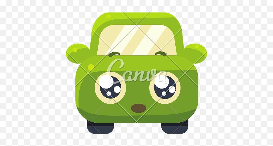 Green Car Emoji - Green Car Cartoon Cute,Car Emoji