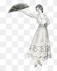 1 Free Fan Crowd Images - Victorian Woman Png Emoji