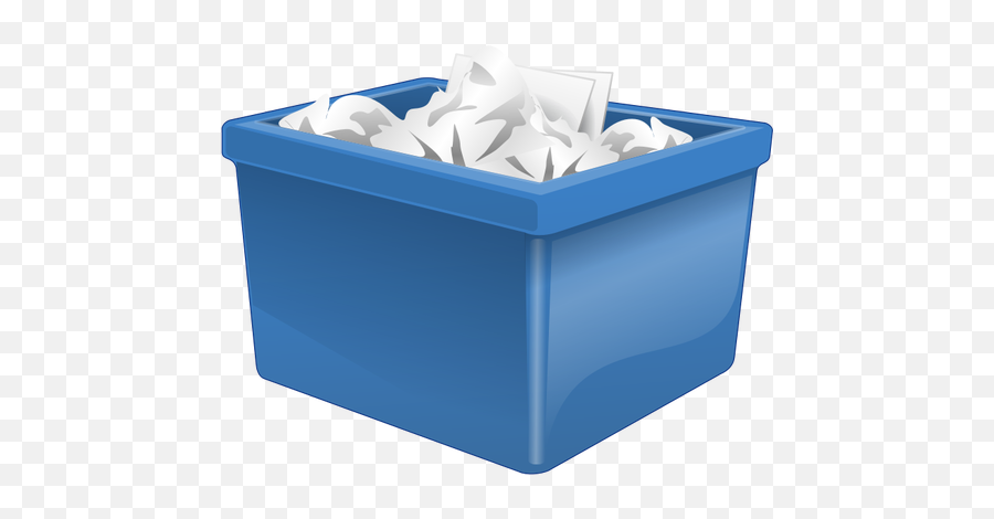 Box Filled With Paper Vector Drawing - Pojemniki Plastikowe Do Przechowywania Emoji,Recycle Paper Emoji