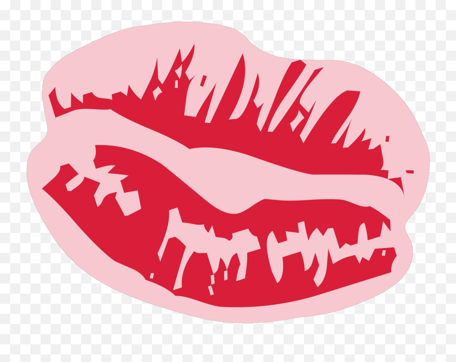 Kiss Print Cut File - Kiss Vector Emoji,Lip Print Emoji