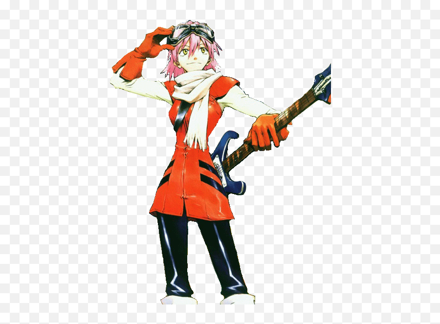 Animation Who In Your Opinion Is The Best Looking Anime - Fooly Cooly Haruko Haruhara Emoji,Sweatdrop Emoji