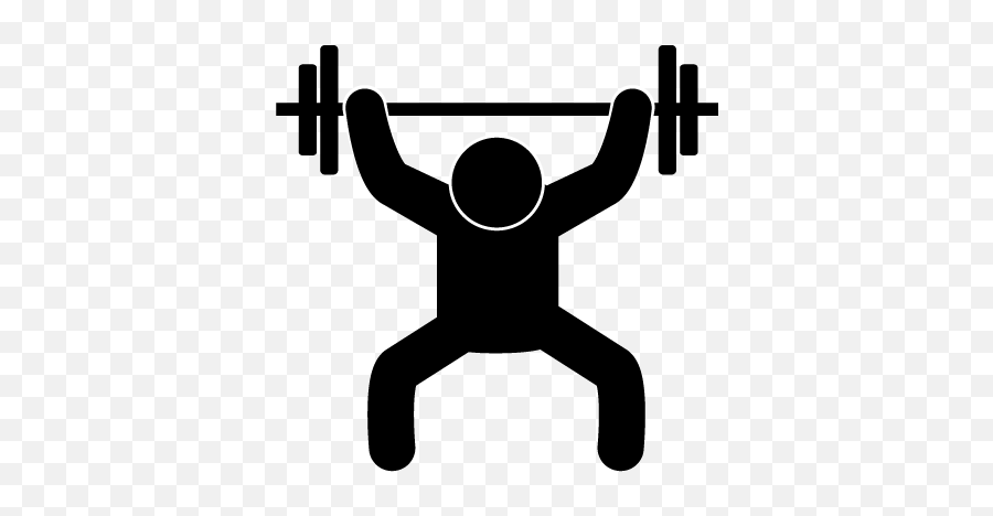 Weight Training Bodybuilding Exercise - Man Lifting Weights Clipart Emoji,Weightlifting Emoji