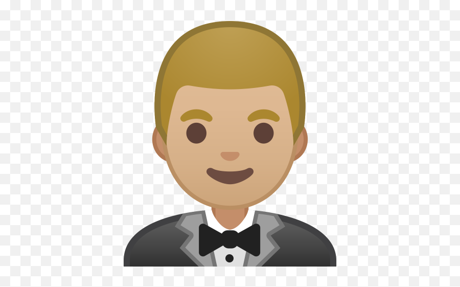 Man In Tuxedo Medium Light Skin Tone Icon Noto Emoji - Tuxedo Emoji,Taking A Bow Emoji