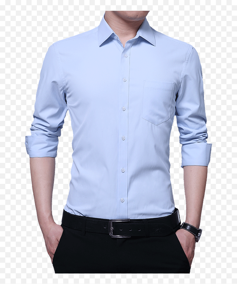 Trendy Men Business Long - Sleeved Shirt Male Dress Shirts Solid Color Soft Single Breasted Slim Breathable New Fashion Style 4xl Long Sleeve Polo Pastel Color Emoji,Emoji Print Clothes