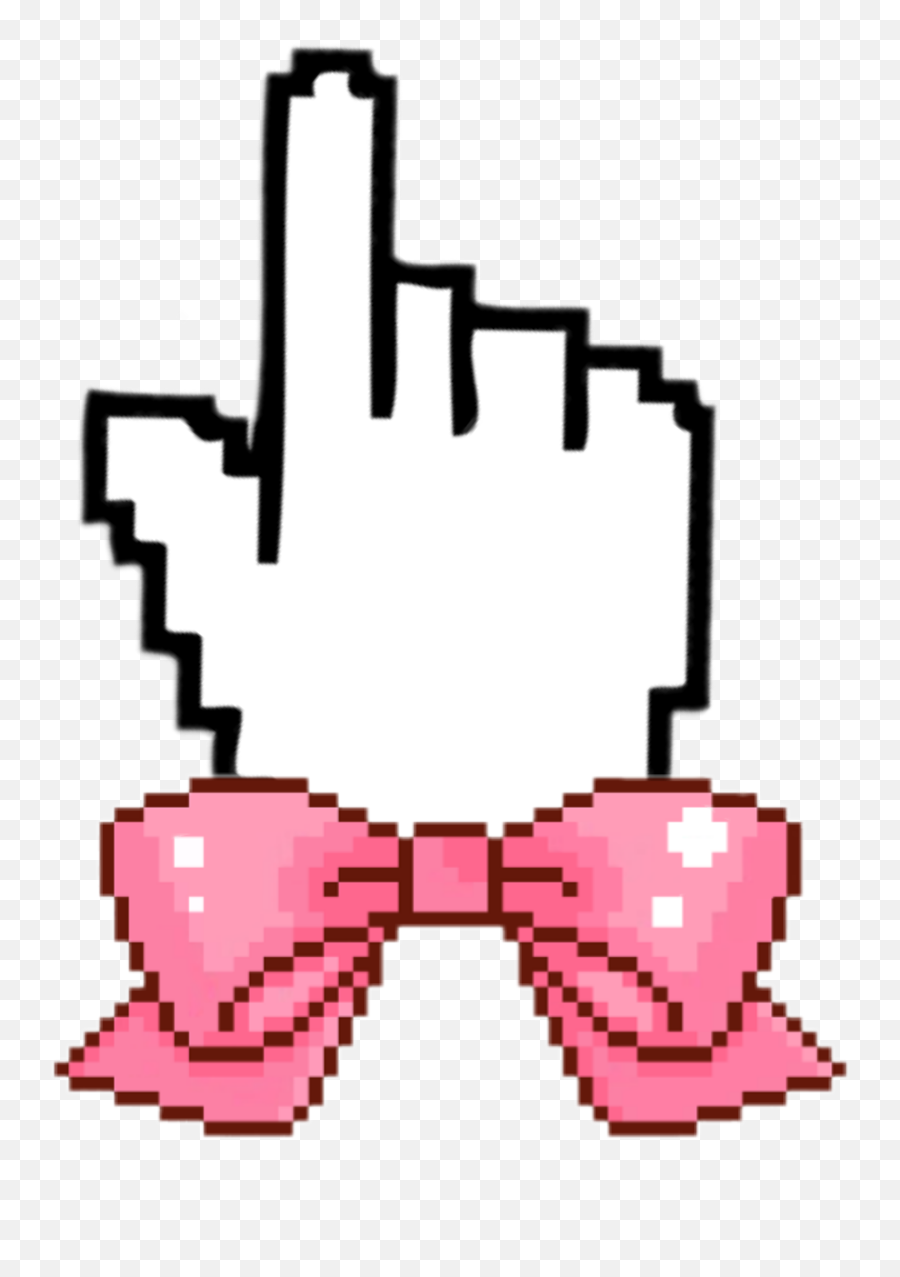 Cute Cursor Cursor - Sticker By Strawbaby Pixel Bow Png Emoji,Emoji Cursor