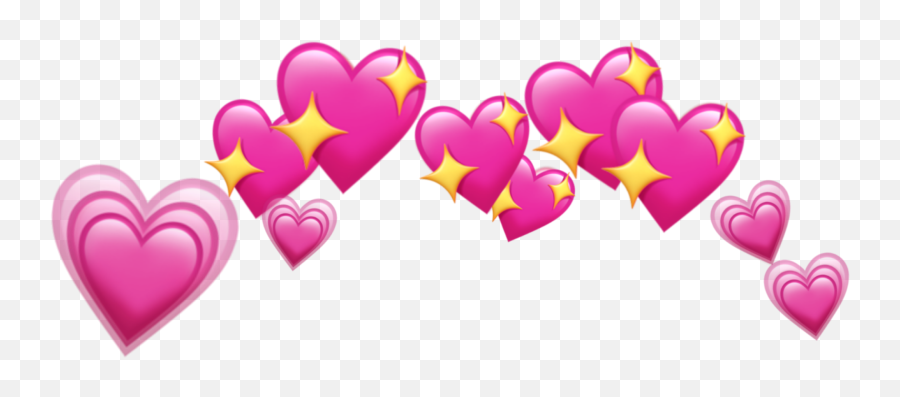 Crown Pink Heart Emoji Sticker - Emoji Hearts On Head,Heart Emoji Meme