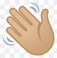 Medium - Transparent Waving Emoji Gif