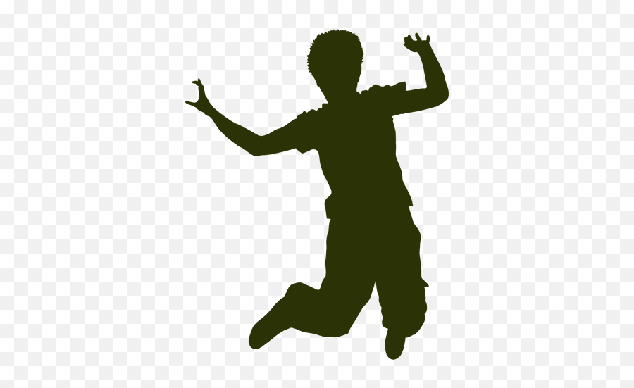 Boy Jumping Air Silhouette - Transparent Png U0026 Svg Vector File Jumping Boy Silhouette Clipart Emoji,Jumping Emoji