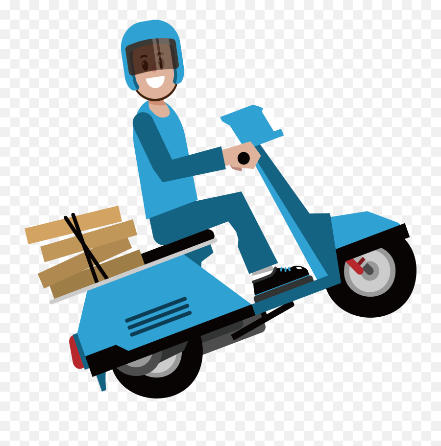 Courier Express By Transprent - Rider Delivery Service Emoji,Motorcycle Emoticon