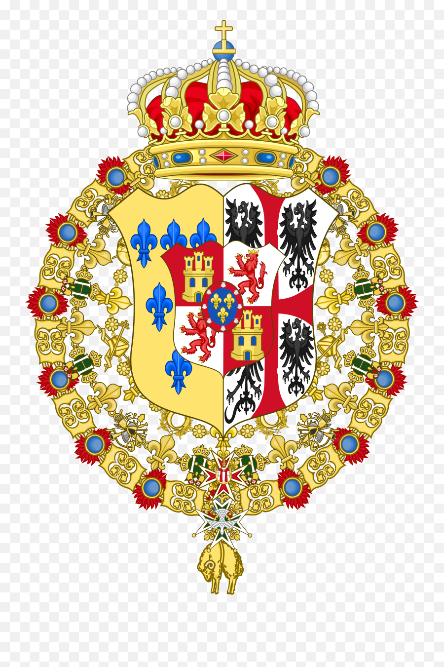House Of Bourbon - Kingdom Of Two Sicilies Coat Of Arms Emoji,Dying Rose Emoji