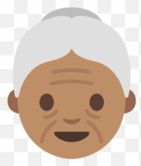 Medium Skin Tone Emoji - Illustration,Old Woman Emoji