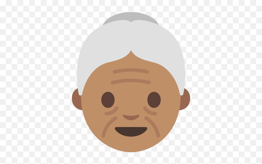 Medium Skin Tone Emoji - Illustration,Old Woman Emoji