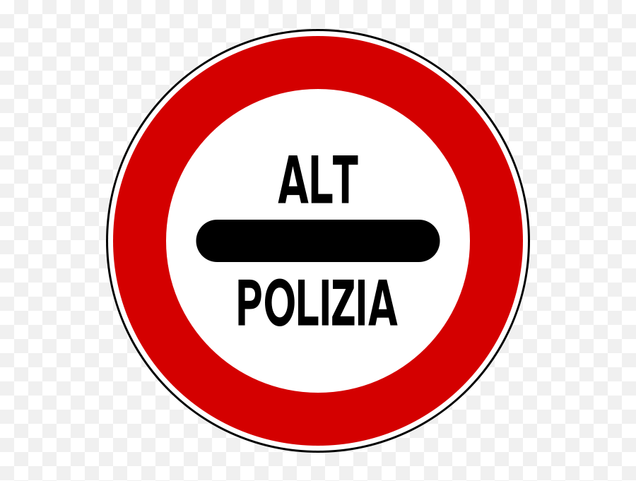 Italian Traffic Signs - Do Not Enter Sign Transparent Emoji,Stop Sign Emoji