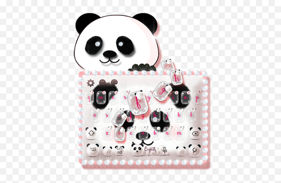 Cute Panda Keyboard Theme - Keyboard Panda Emoji,Panda Emoji Keyboard