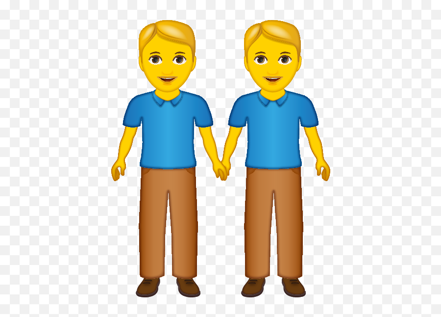 Two Men Holding Hands - Cartoon Emoji,Emoji With Hands Out