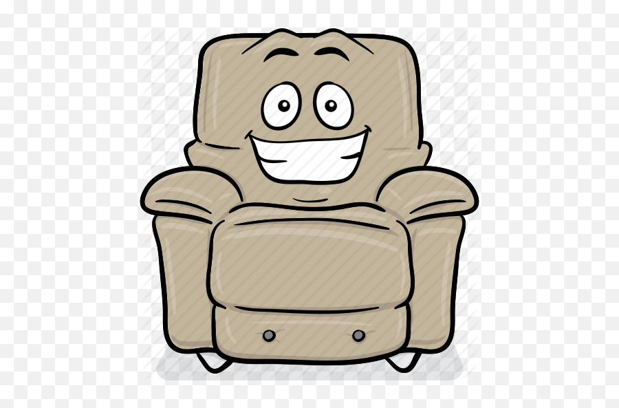 Armchair Emoji Cartoons - Chair With A Face,Chair Emoji