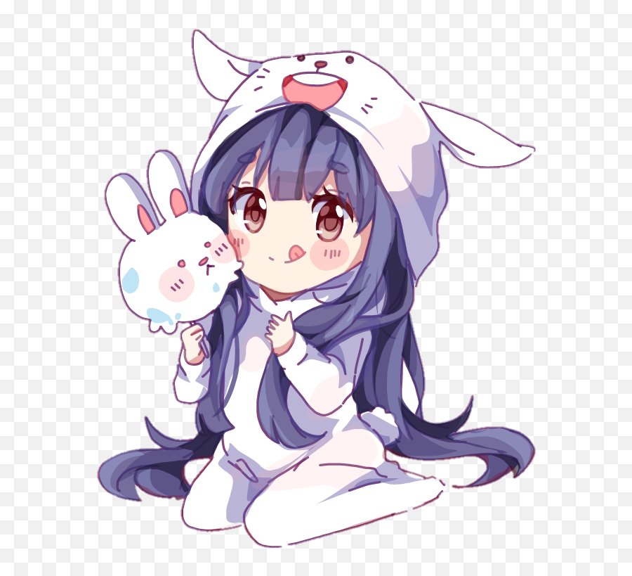Bunny Bunnygirl Rabbit White Onesie - Cute Anime Bunny Girl Emoji,Bunny Girl Emoji