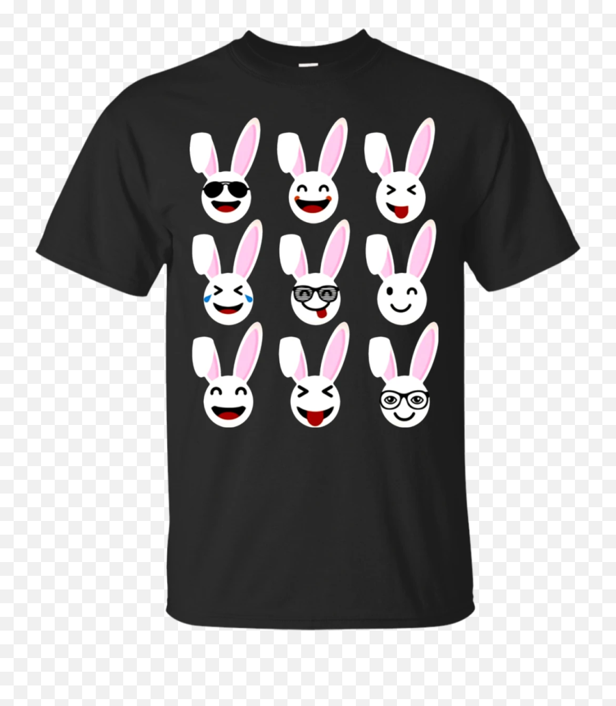 Bunny Emojis T - Puerto Rico Black Flag,Easter Emojis