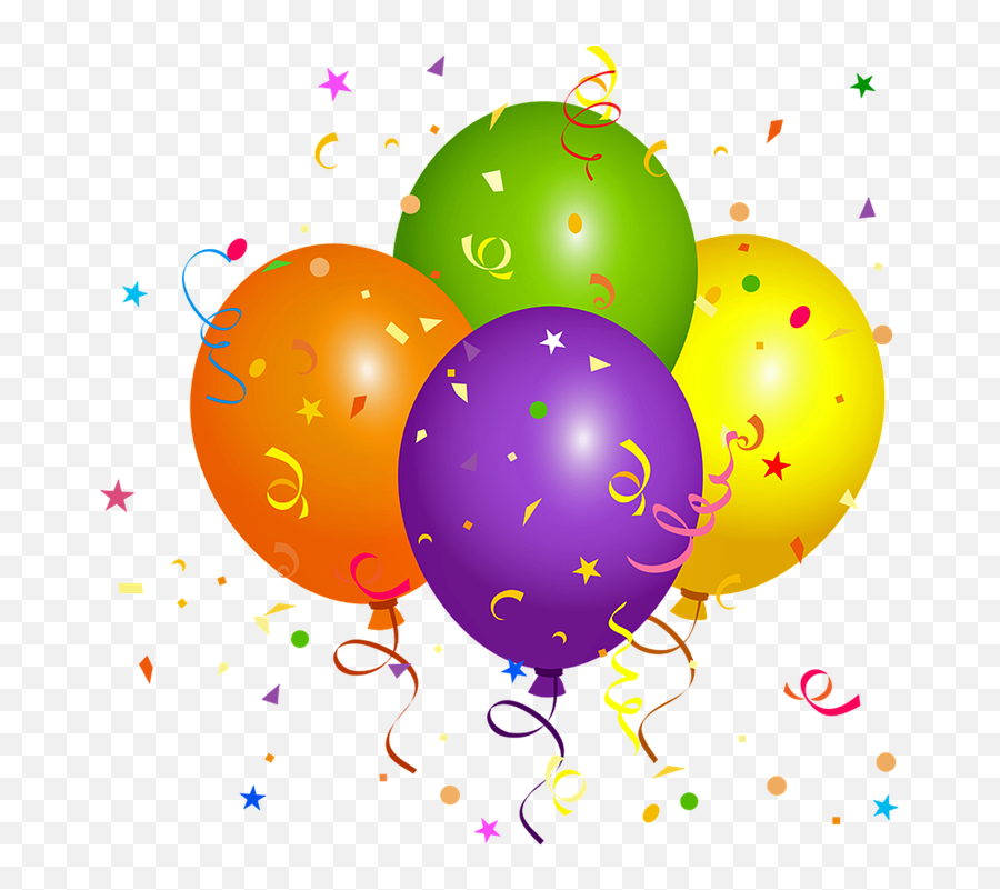 Balloons Confetti Party - Balloons Confetti Transparent Background Emoji,Birthday Balloon Emoji