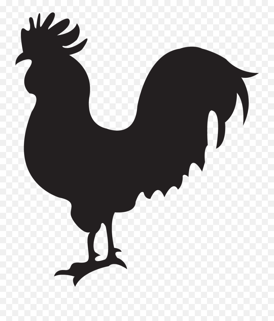 Rooster Silhouette Transparent Background - Meanwhile Back On The Farm Emoji,Rooster Emoji