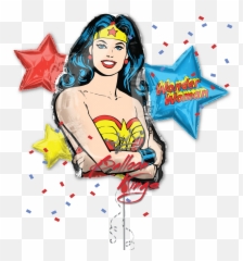 Wonder Woman Stars - Birthday Decoration Wonder Woman Emoji,Wonder Woman Emoji