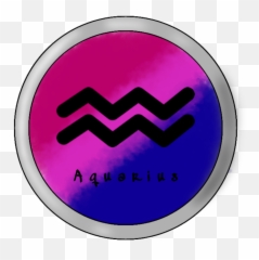 Aquarius Bisexual Zodiacsymbols - Circle Emoji
