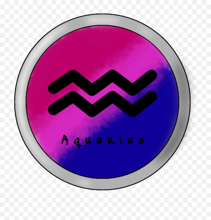 Aquarius Bisexual Zodiacsymbols - Circle Emoji,Aquarius Emoji