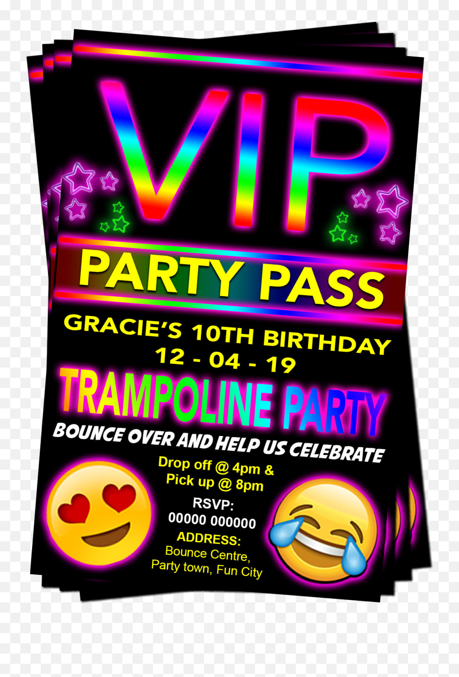 Bounce Party Invitation - Flyer Emoji,Emoji Interpreter