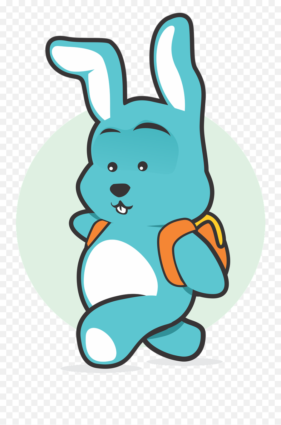 Bunny Cartoon Logo School Bagpack - Lapin Logo Png Emoji,Cookie Emoji