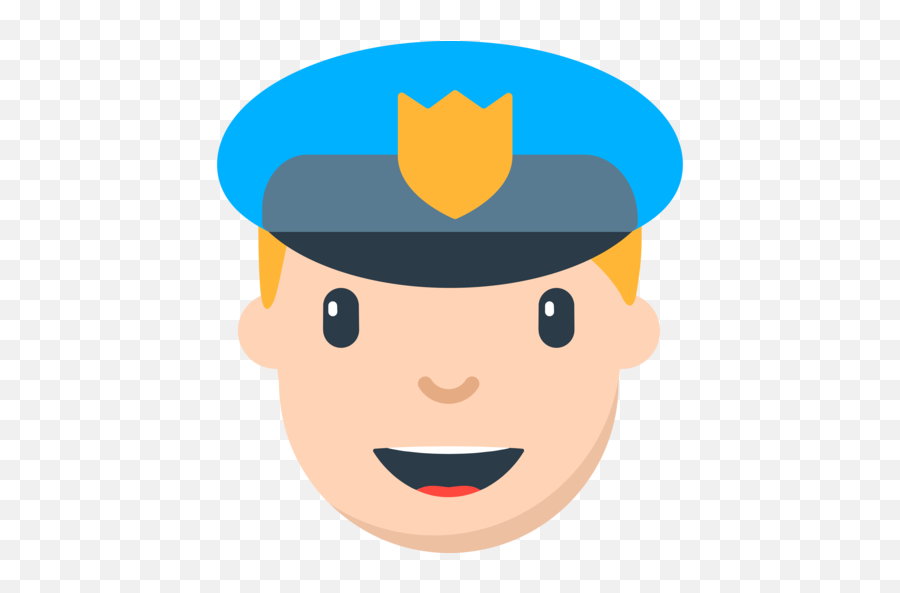 Police Officer Emoji - Police Officer Cartoon Face,Cop Emoji