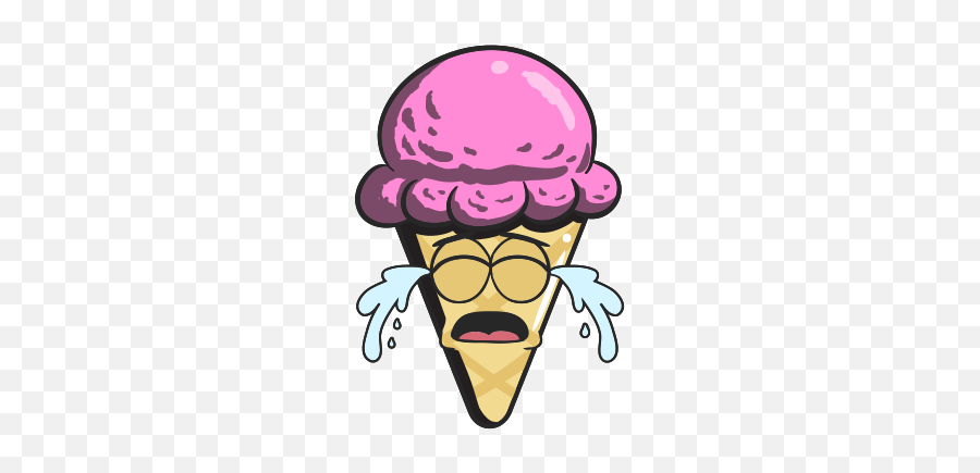 Cartoon Cone Cream Emoji Ice Icon - Ice Cream Emoji,Ice Cream Emoji Png