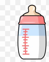 Transparent Background Milk Bottle Clipart - Baby Bottle Clipart Emoji,Milk Emoji