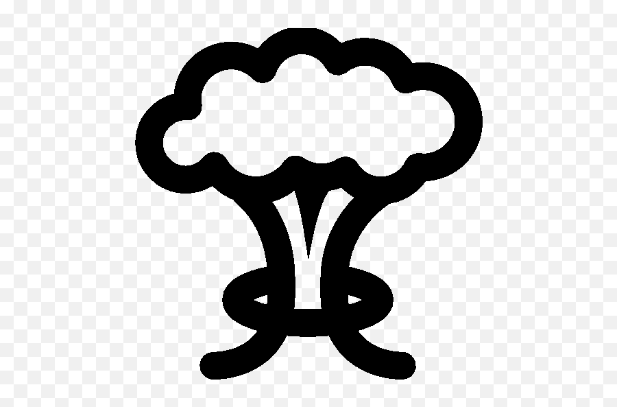 Military Mushroom Cloud Icon - Mushroom Cloud Cartoon Drawing Emoji,Mushroom Cloud Emoji