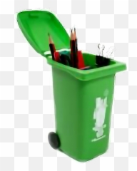 Green Garbagecan - Çöp Kutusu Kalemlik Emoji