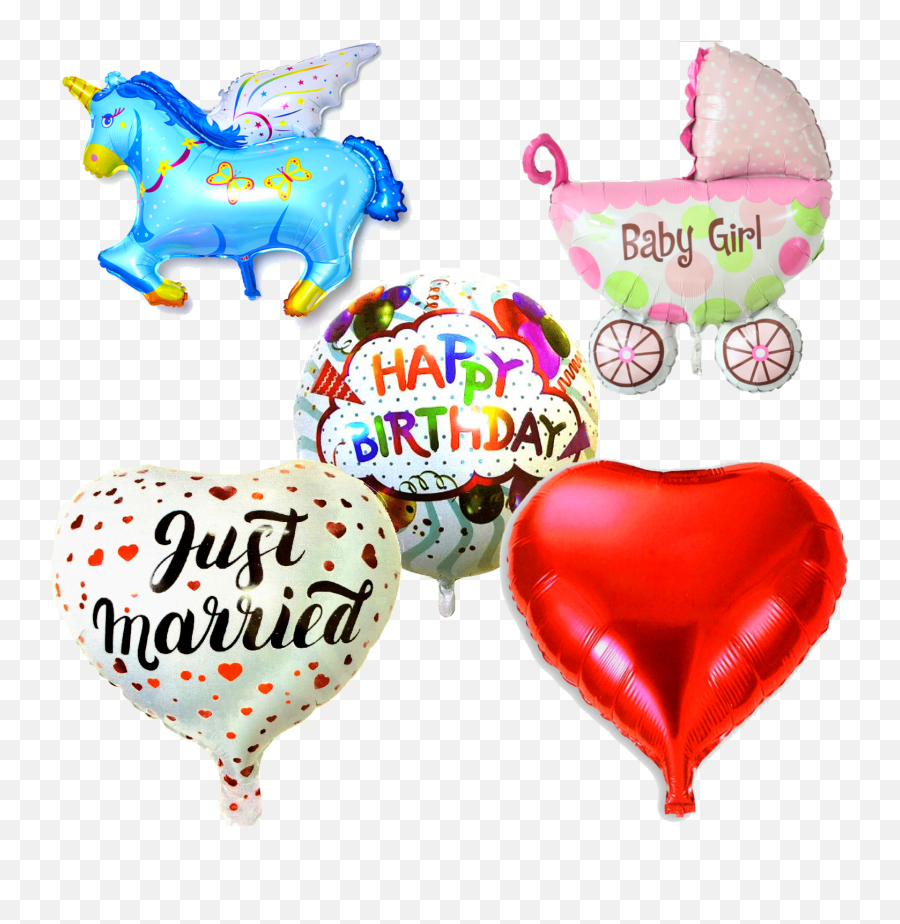 Foil Balloon Helium Balloon Balloon Birthday Party Decoration Happy Birthday - Balloon Emoji,Heart Emoji Balloons