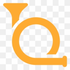 Postal Horn Emoji For Facebook Email Sms - Post Horn,Tangerine Emoji