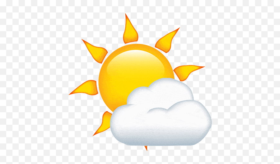 Emoji U2013 The Official Brand Sun Behind Small Cloud - Sun And Cloud Season Gif,3d Animations Emoji