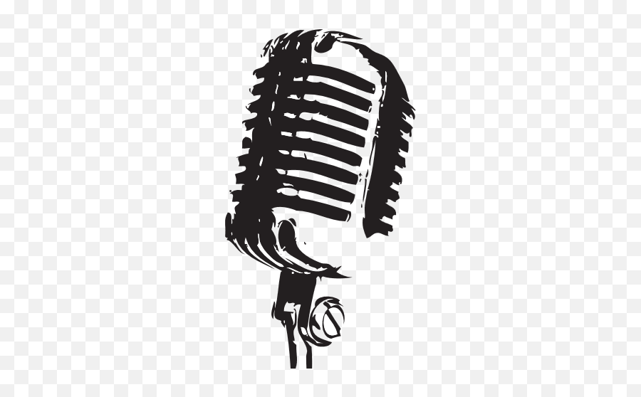 Transparent Background Microphone Clipart Black And White - Transparent Background Microphone Clipart Png Emoji,Mic Emoji Png
