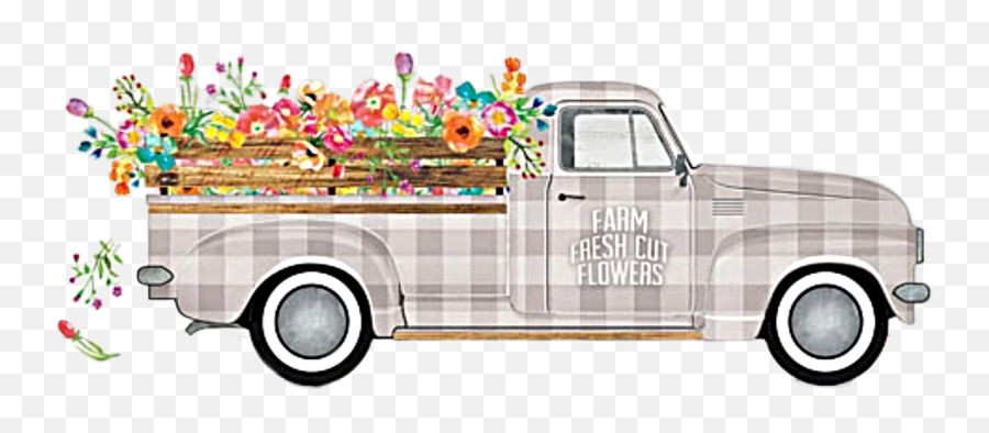 Popular And Trending Klasik Stickers On Picsart - Hello Spring Truck Emoji,Car Old Lady Flower Emoji