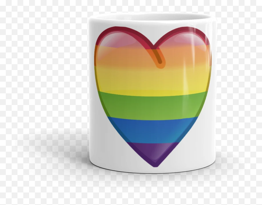 Heart - Mug U2013 Emoji Serveware,Rainbow Heart Emoji