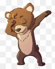 Cute Dabbing Bear Brown Teddy Cub Dance IPhone X Case - Animal Figure Emoji