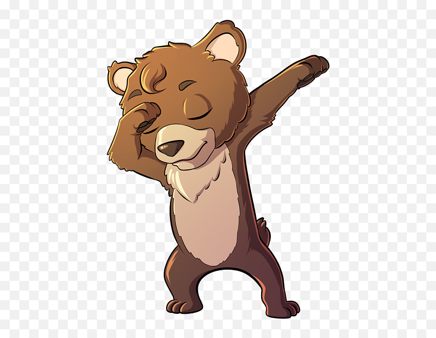 Cute Dabbing Bear Brown Teddy Bear Cub Dance Iphone X Case - Animal Figure Emoji,Teddy Bear Emoji