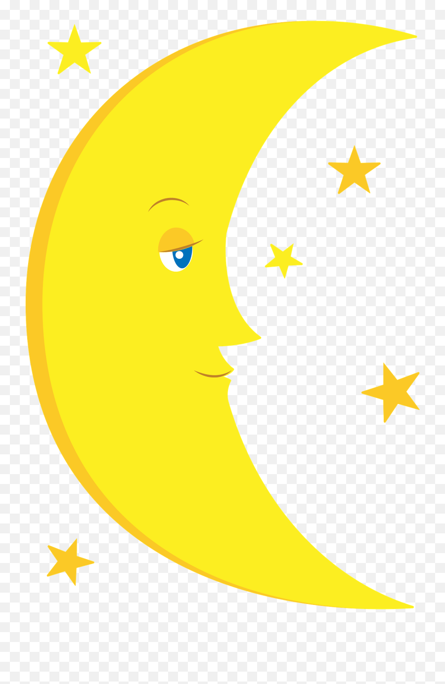 Half Moon Clipart Free Download Transparent Png Creazilla - One Star J Emoji,Half Smile Emoji