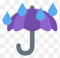 Umbrella With Rain Drops Emoji - Umbrella Emoji,Rain Drop Emoji