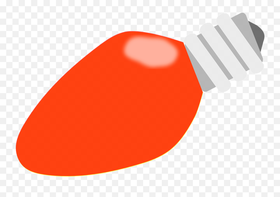 Bulb Clipart Orange - Christmas Light Bulbs Vector Emoji,Christmas Light Emoji