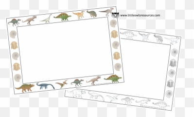Free Dinosaur Border Sheets Printable Emoji