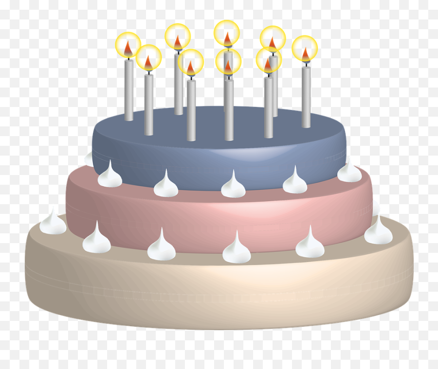 Birthday Cake Candles - Birthday Cake Cartoon 9 Candles Emoji,Facebook Cake Emoji